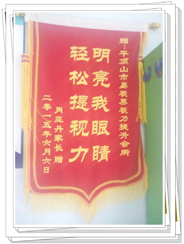 易視界里家長(cháng)贈送的錦旗