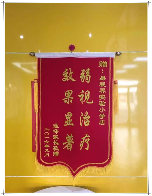 易視界實(shí)驗小學(xué)效果好獲贈錦旗