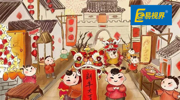 春節習俗貼年畫(huà)