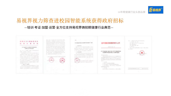 易視界視力篩查進(jìn)校園只能系統獲得政府招標校園篩查系統政府招標成功